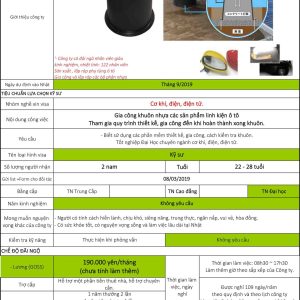 Order 72 – Gia Công Và Thiết Kế Khuôn Nhựa