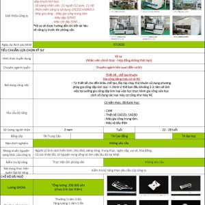 Order 49 – Thiết Kế, Chế Tạo Khuôn